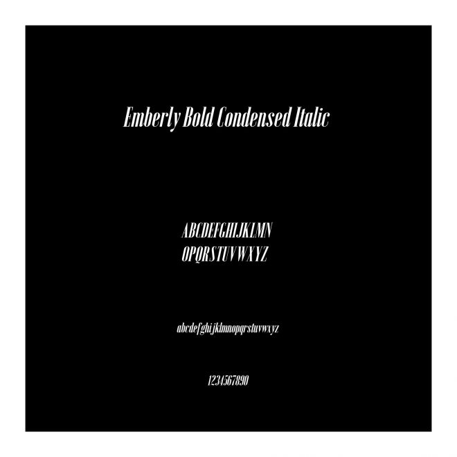Emberly Bold Condensed Italic