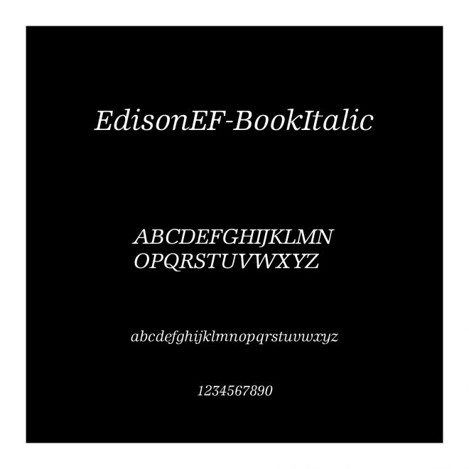EdisonEF-BookItalic