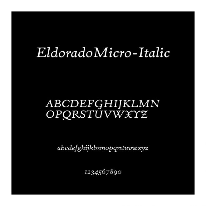 EldoradoMicro-Italic