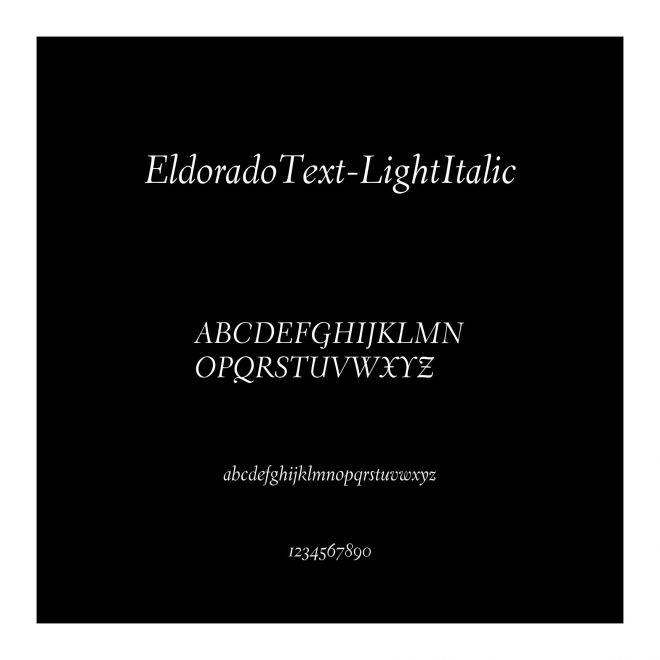 EldoradoText-LightItalic