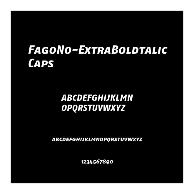 FagoNo-ExtraBoldtalicCaps