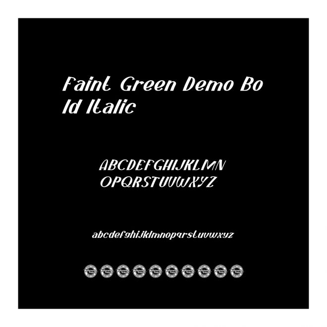 Faint Green Demo Bold Italic