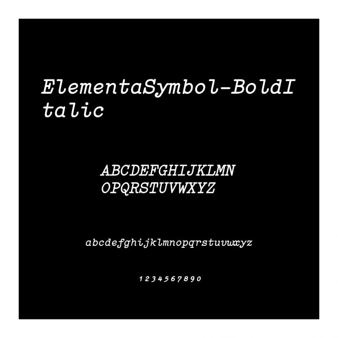 ElementaSymbol-BoldItalic