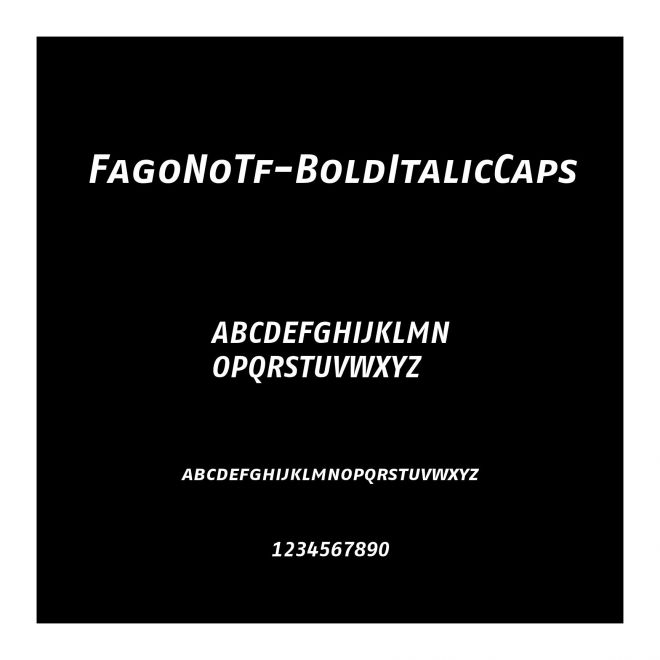 FagoNoTf-BoldItalicCaps