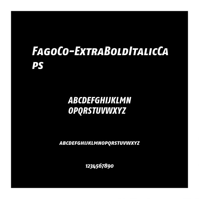 FagoCo-ExtraBoldItalicCaps