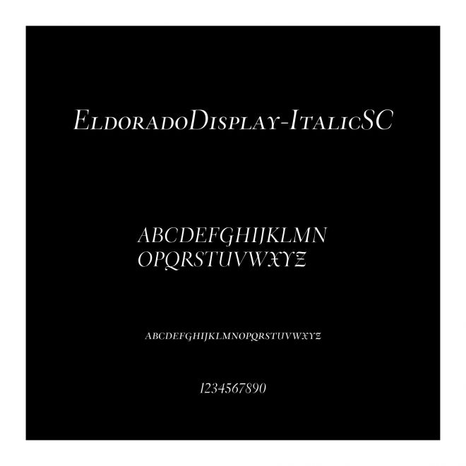 EldoradoDisplay-ItalicSC