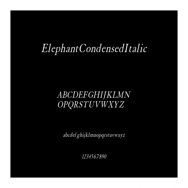 ElephantCondensedItalic