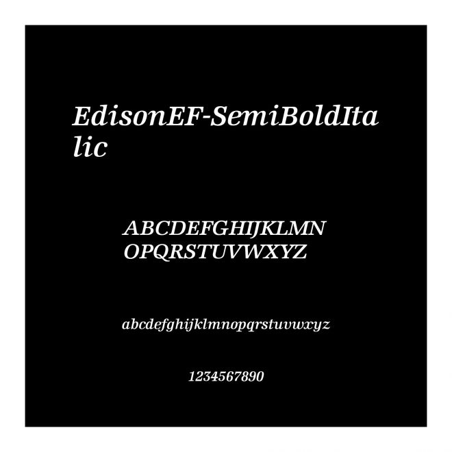 EdisonEF-SemiBoldItalic