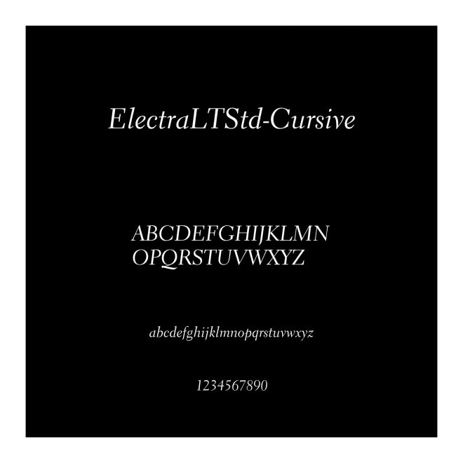 ElectraLTStd-Cursive