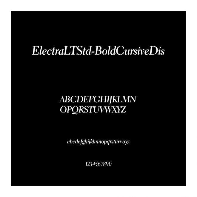 ElectraLTStd-BoldCursiveDis