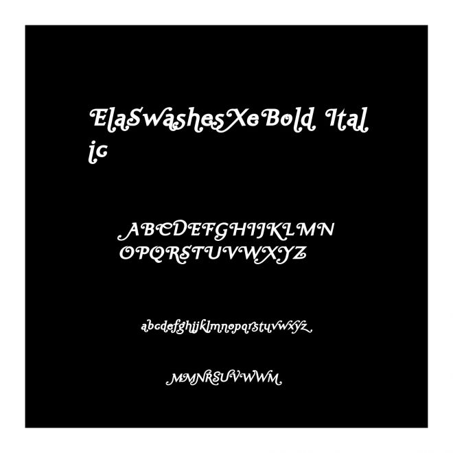 ElaSwashesXeBold-Italic