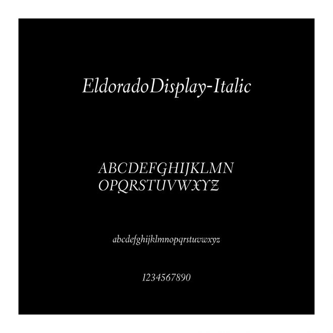EldoradoDisplay-Italic