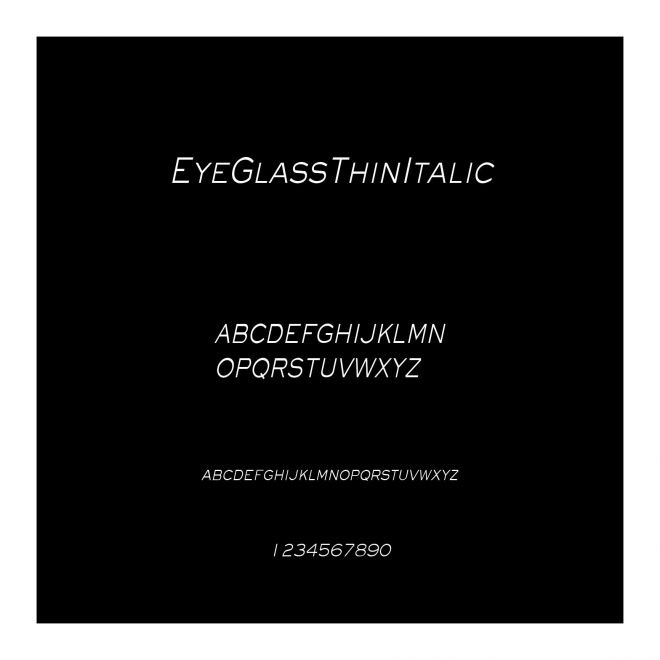 EyeGlassThinItalic