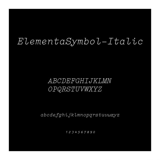 ElementaSymbol-Italic