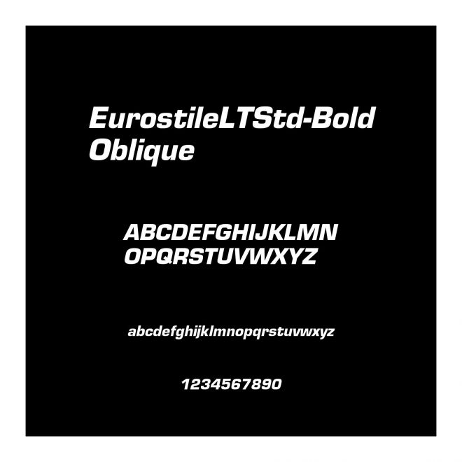 EurostileLTStd-BoldOblique