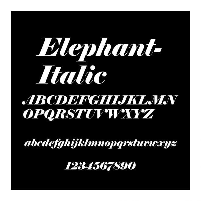 Elephant-Italic