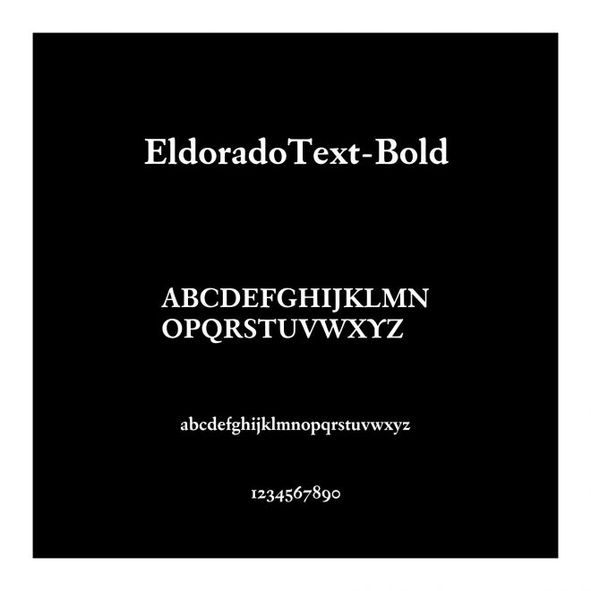 EldoradoText-Bold