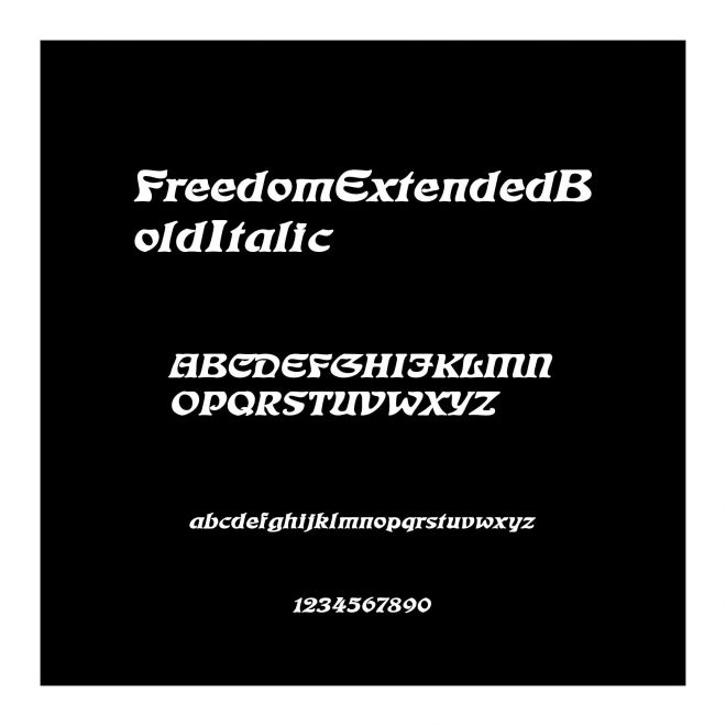 FreedomExtendedBoldItalic