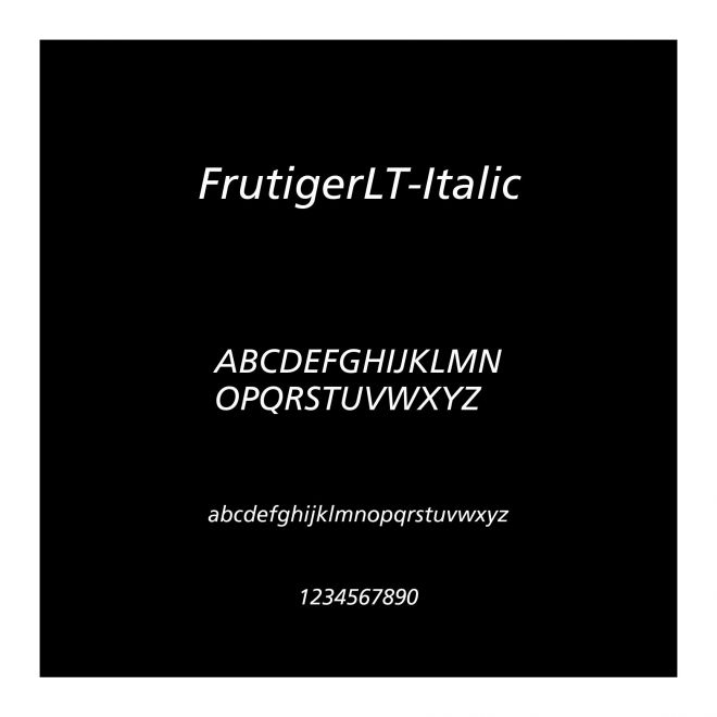 FrutigerLT-Italic
