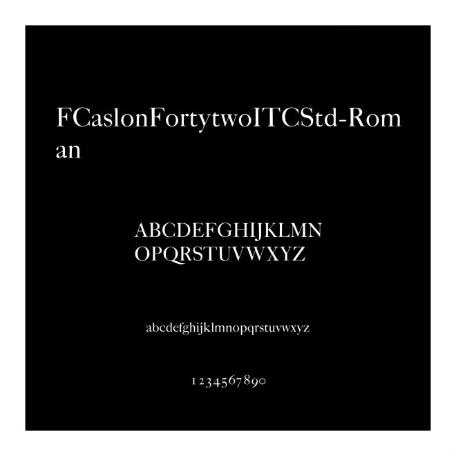 FCaslonFortytwoITCStd-Roman