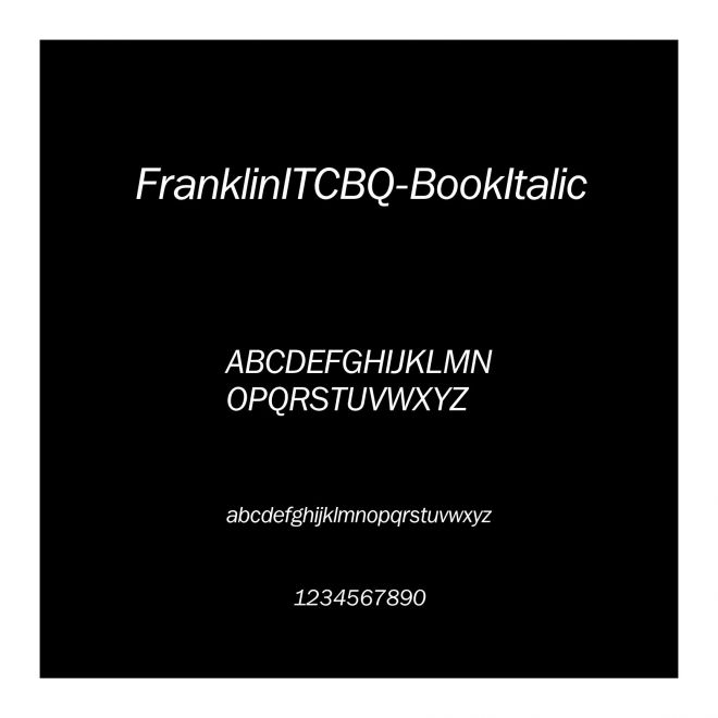 FranklinITCBQ-BookItalic