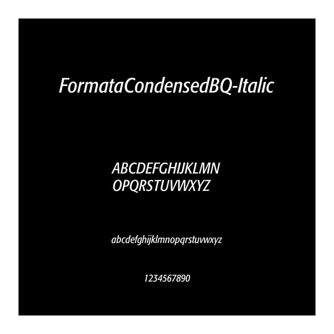 FormataCondensedBQ-Italic