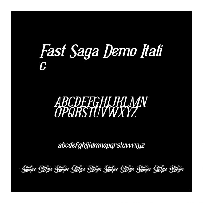 Fast Saga Demo Italic