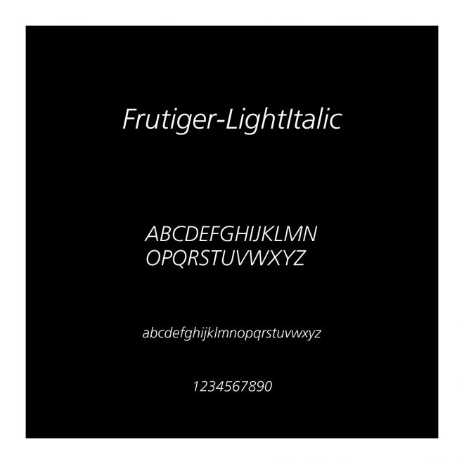 Frutiger-LightItalic
