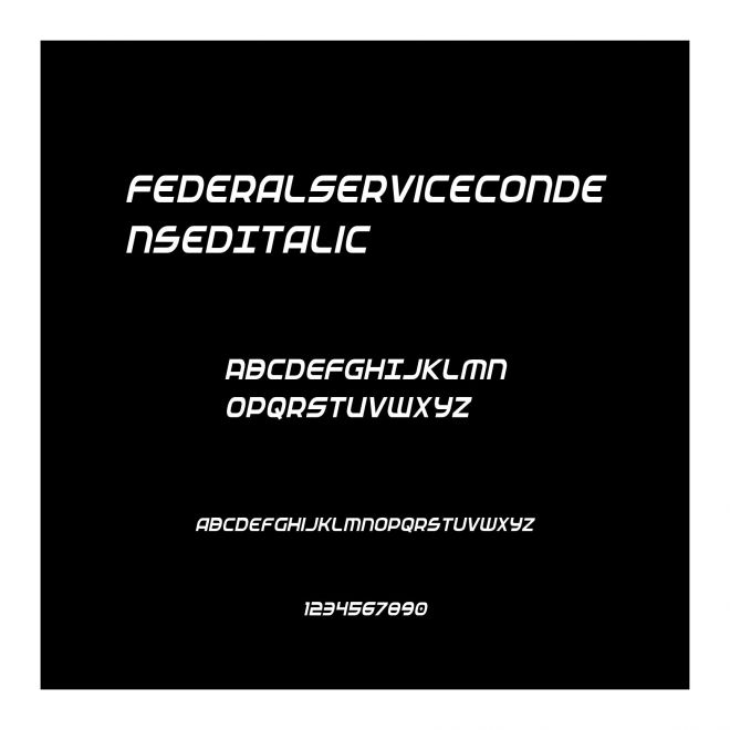 FederalServiceCondensedItalic