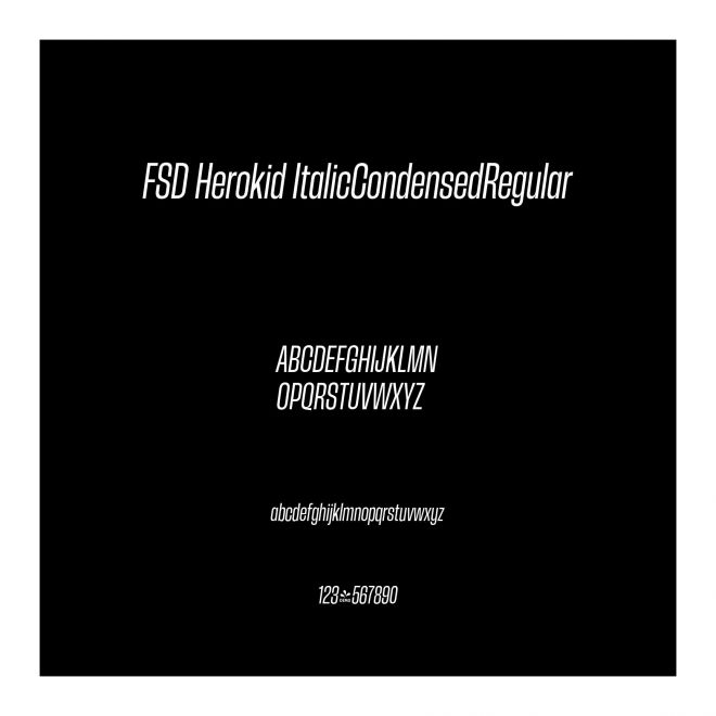 FSD Herokid ItalicCondensedRegular
