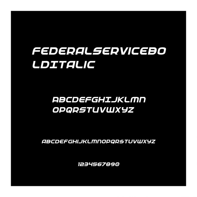 FederalServiceBoldItalic