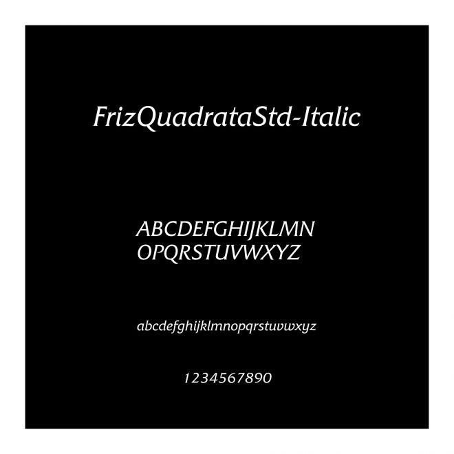 FrizQuadrataStd-Italic