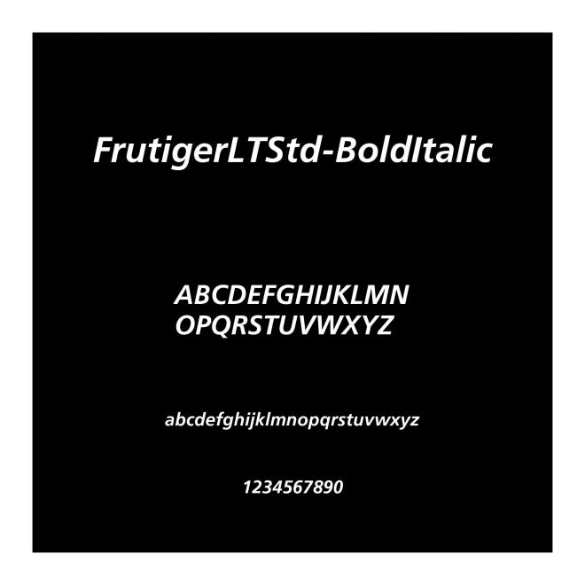 FrutigerLTStd-BoldItalic