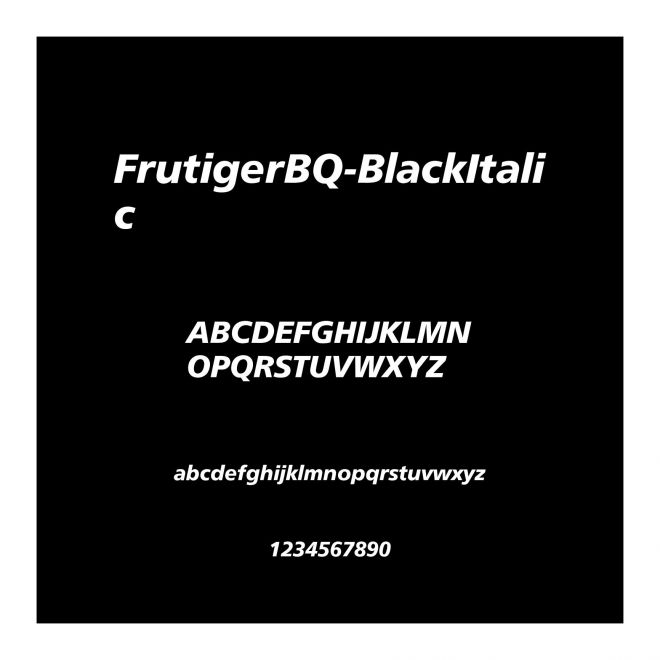 FrutigerBQ-BlackItalic