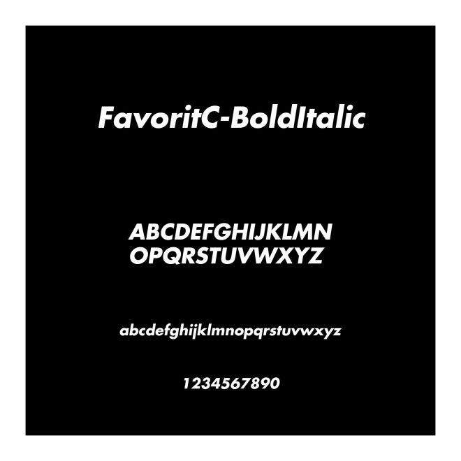 FavoritC-BoldItalic