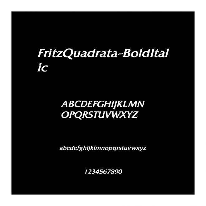 FritzQuadrata-BoldItalic