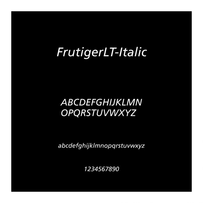 FrutigerLT-Italic
