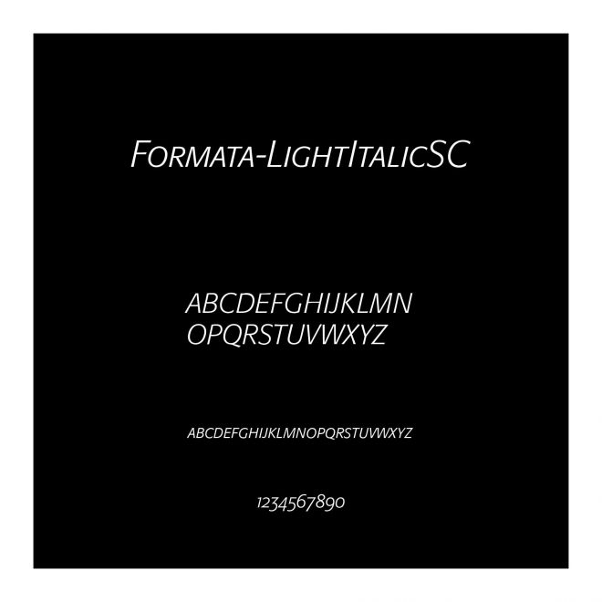 Formata-LightItalicSC