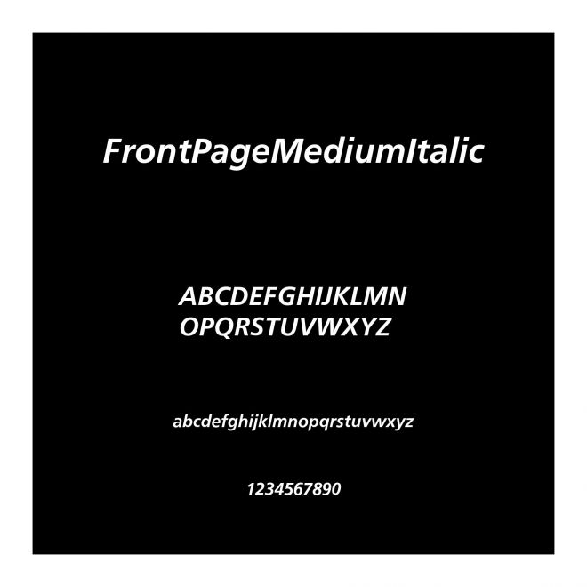 FrontPageMediumItalic