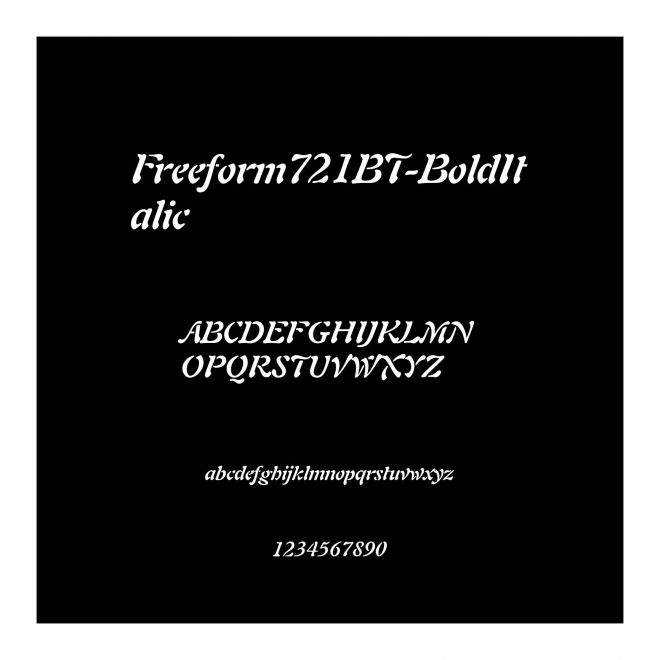 Freeform721BT-BoldItalic