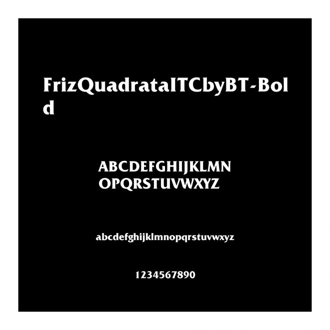 FrizQuadrataITCbyBT-Bold