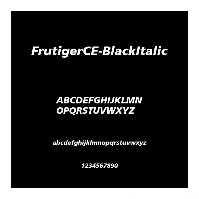 FrutigerCE-BlackItalic