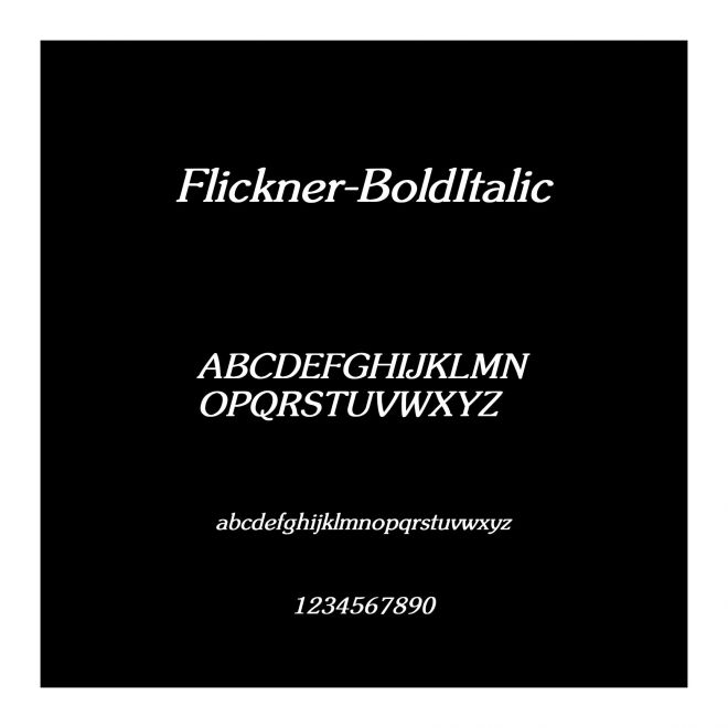 Flickner-BoldItalic