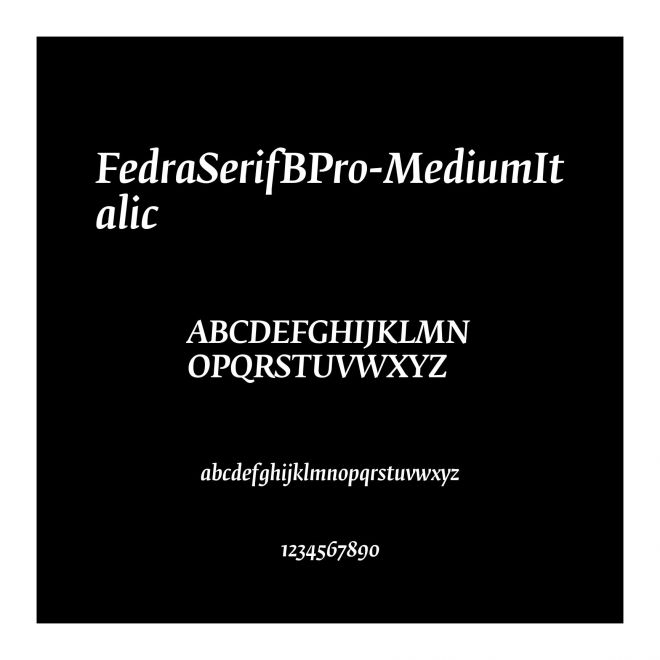FedraSerifBPro-MediumItalic