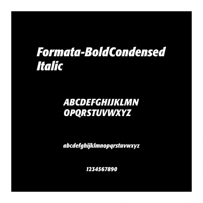 Formata-BoldCondensedItalic