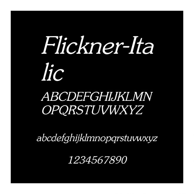 Flickner-Italic