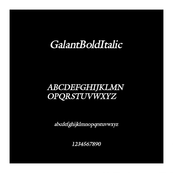 GalantBoldItalic
