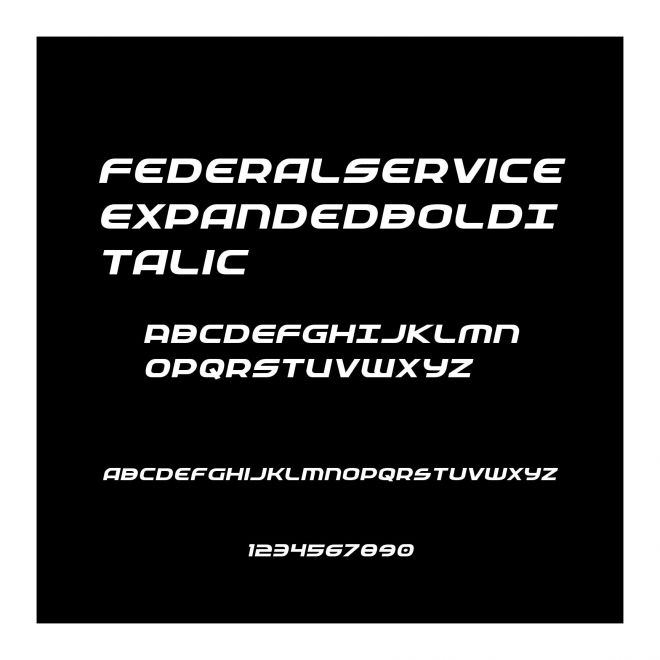 FederalServiceExpandedBoldItalic
