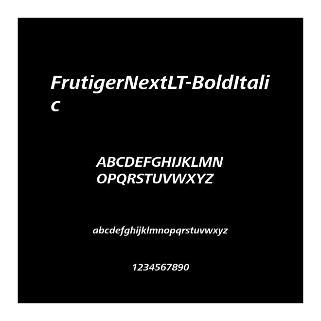 FrutigerNextLT-BoldItalic