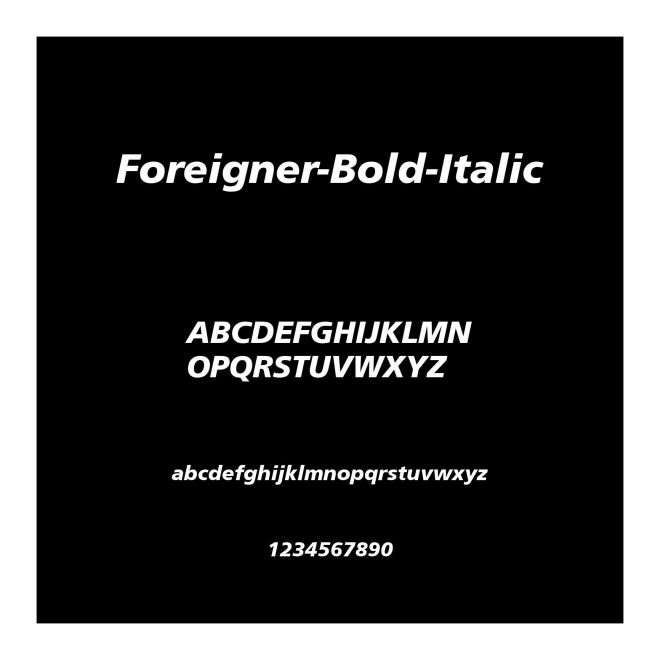 Foreigner-Bold-Italic